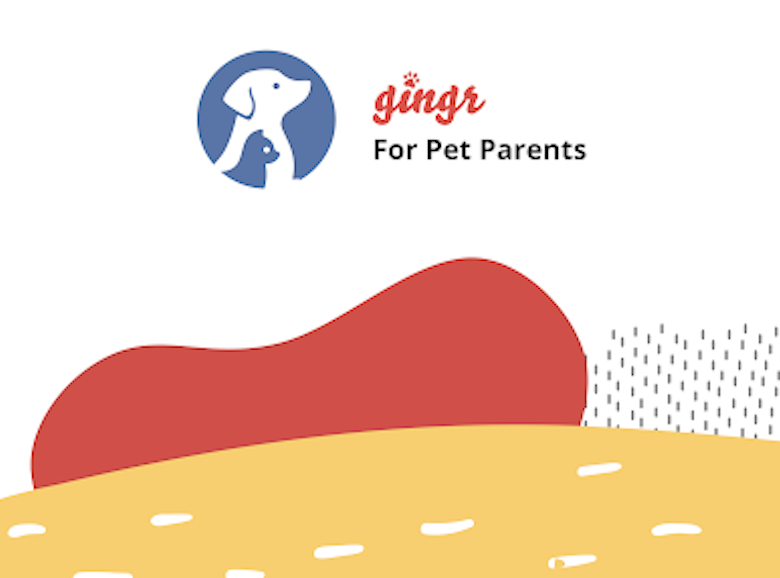 Gingr for Pet Parents logo and app graphic for managing pet care reservations and services.